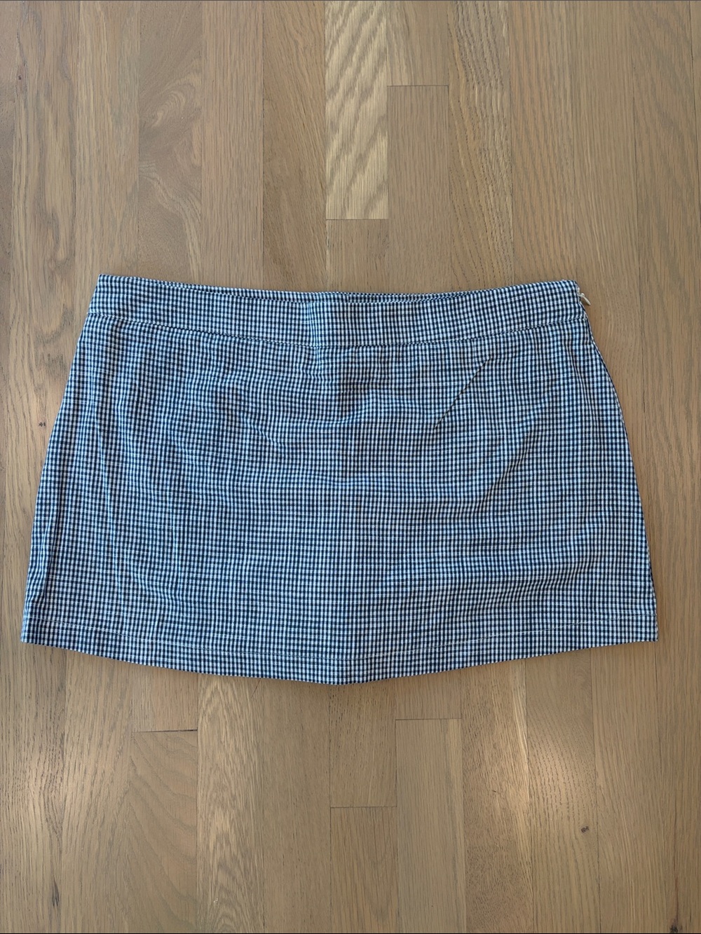 Free People Blue Gingham Mini Skort